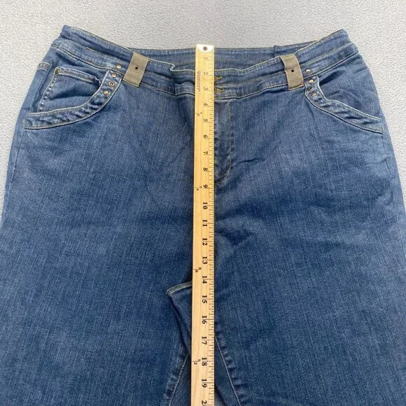 Motto Jeans Womens Size 26W Blue Denim Cotton Blend Five Pockets Casual - Picture 5 of 10